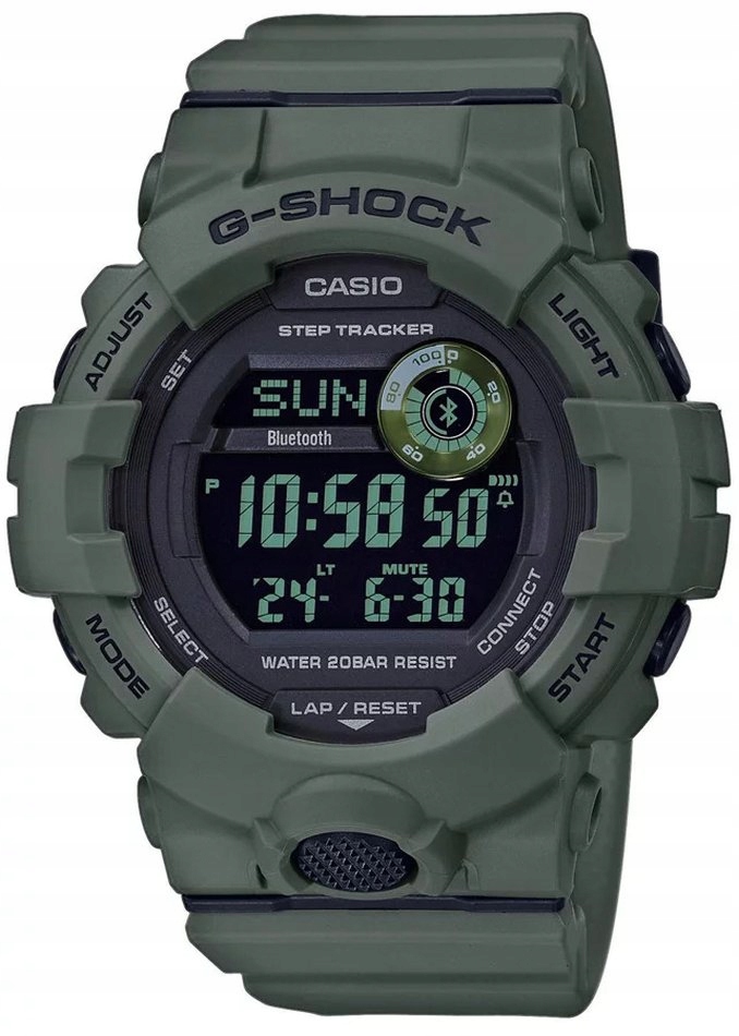 Pánské hodinky G-shock GBD-800UC-3ER zelené sportovní s krokoměrem