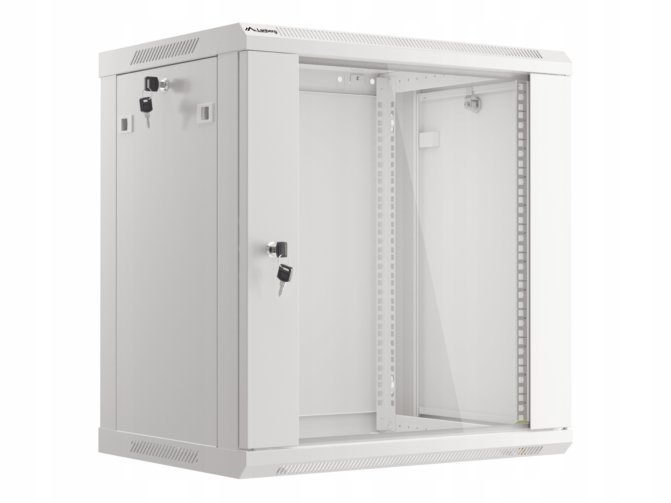 Szafa Instalacyjna Rack Wisząca 19" 12U 600X450 Szara Lanberg Flat Pack V2