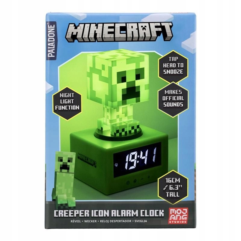 Нічник Будильник ІКОНИ Creeper Minecraft для дітей Бренд Paladone