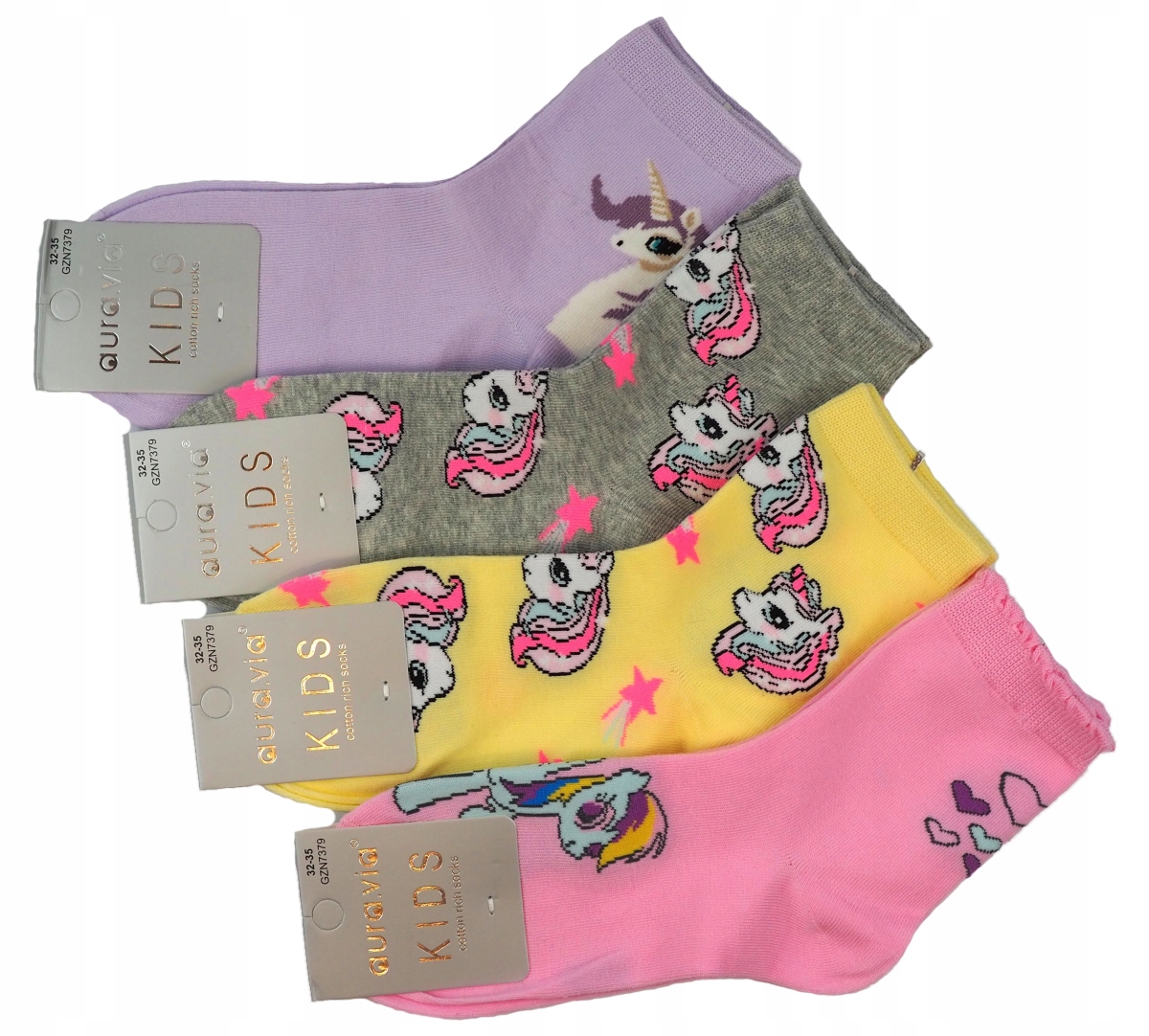 

Skarpety jednorożec zestaw 4 par r. 32-35 Aura.via