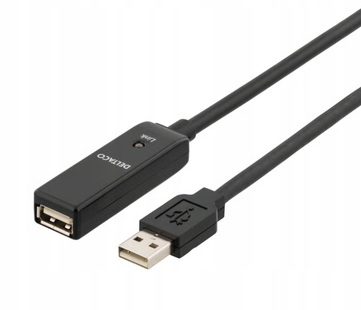 KABEL PRZEWÓD DELTACO USB2 - EX10M AKTYWNY PRZEDŁUŻACZ USB 2.0 10m