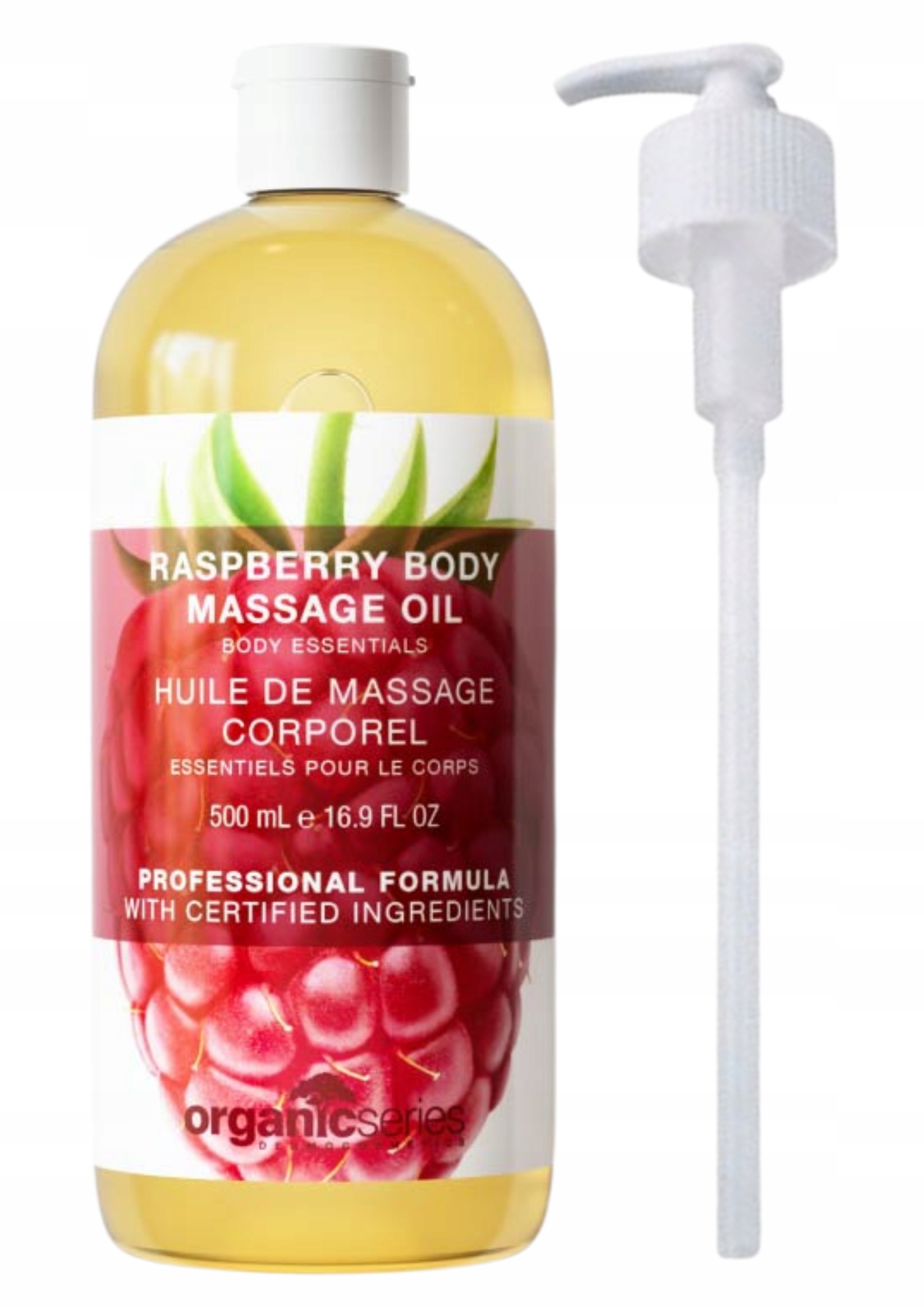 

Organic Olej Oliwka do masażu ciała malina 500ml