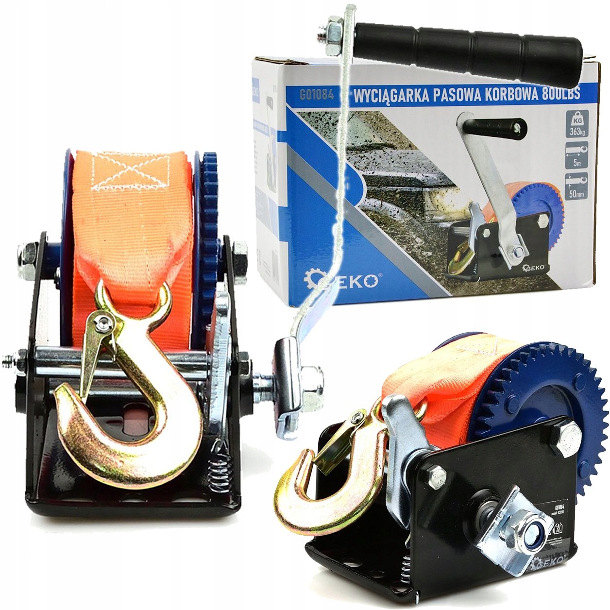 

Wyciągarka Ręczna Pasowa Taśmowa Na Korbę 800 Lbs