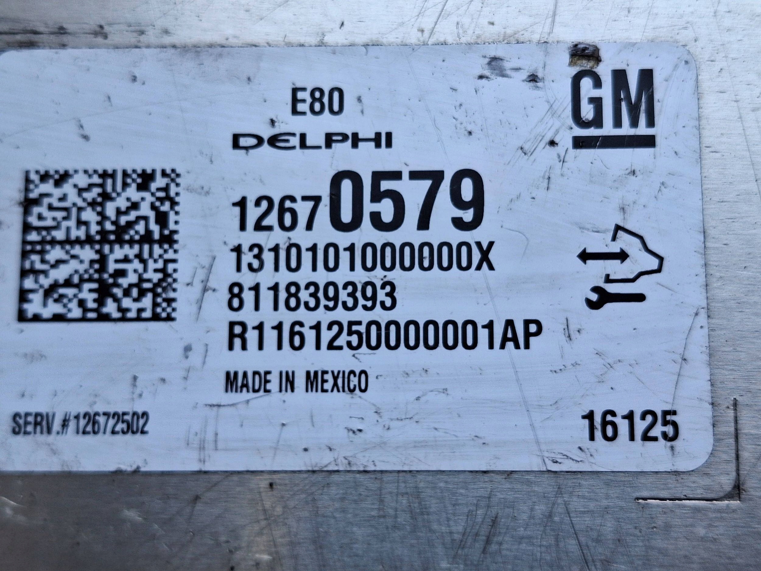OPEL computer Centralina Motore 12670579 DELPHI E80