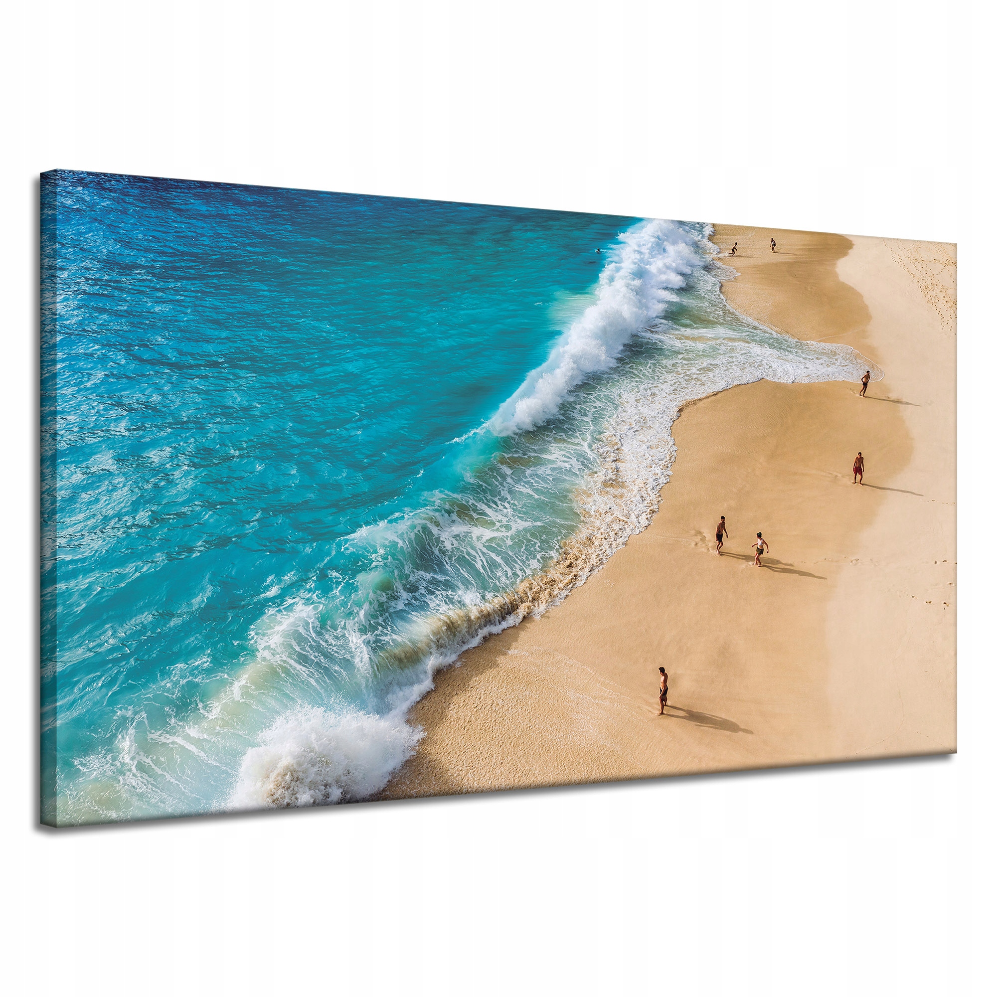 Obraz na plátně Lidé na pláži Zábava Dovolená Slunce Voda 120x70 cm