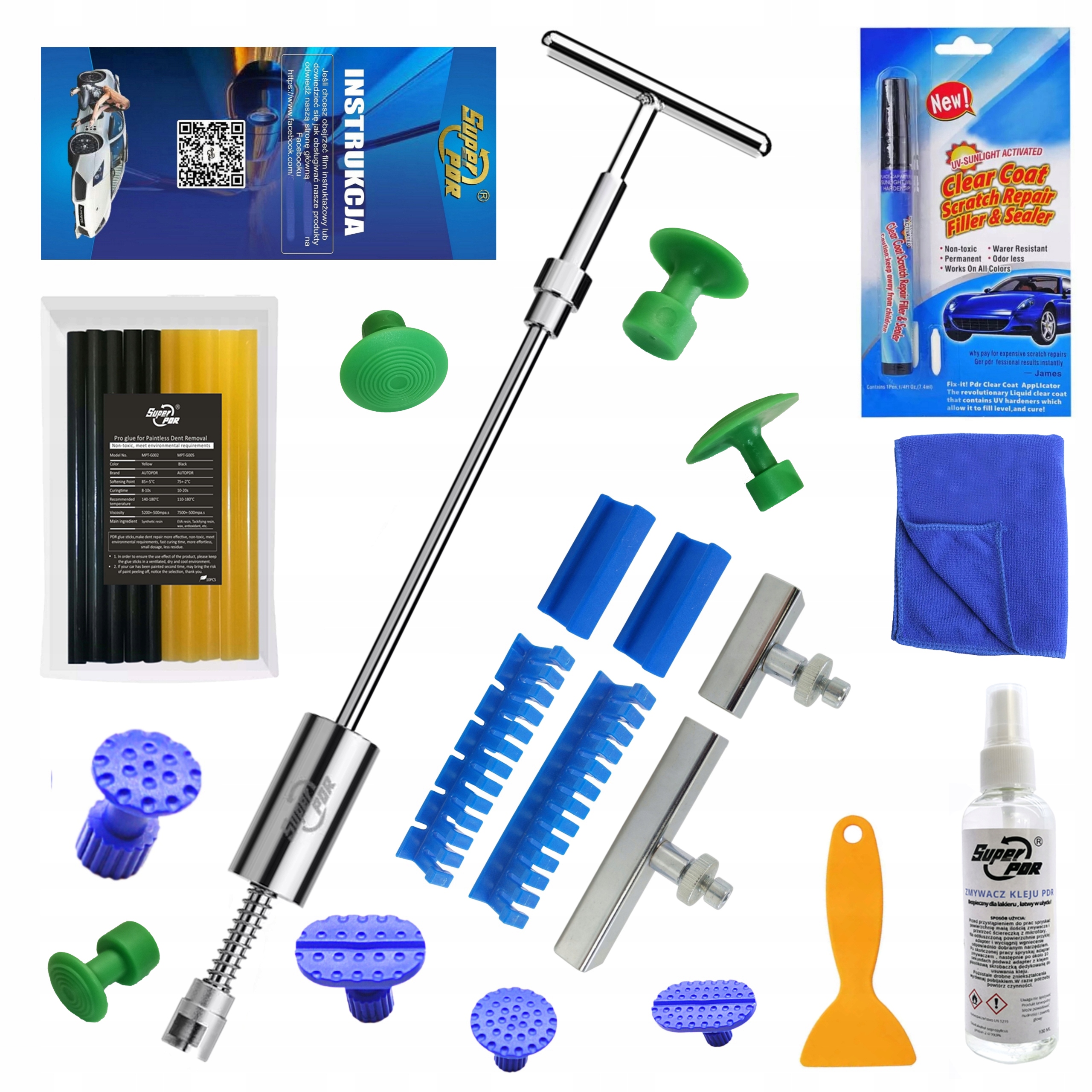 Sada pdr Kladivo pdr Nástroje na promáčkliny Podélné adaptéry Pdr hříbky