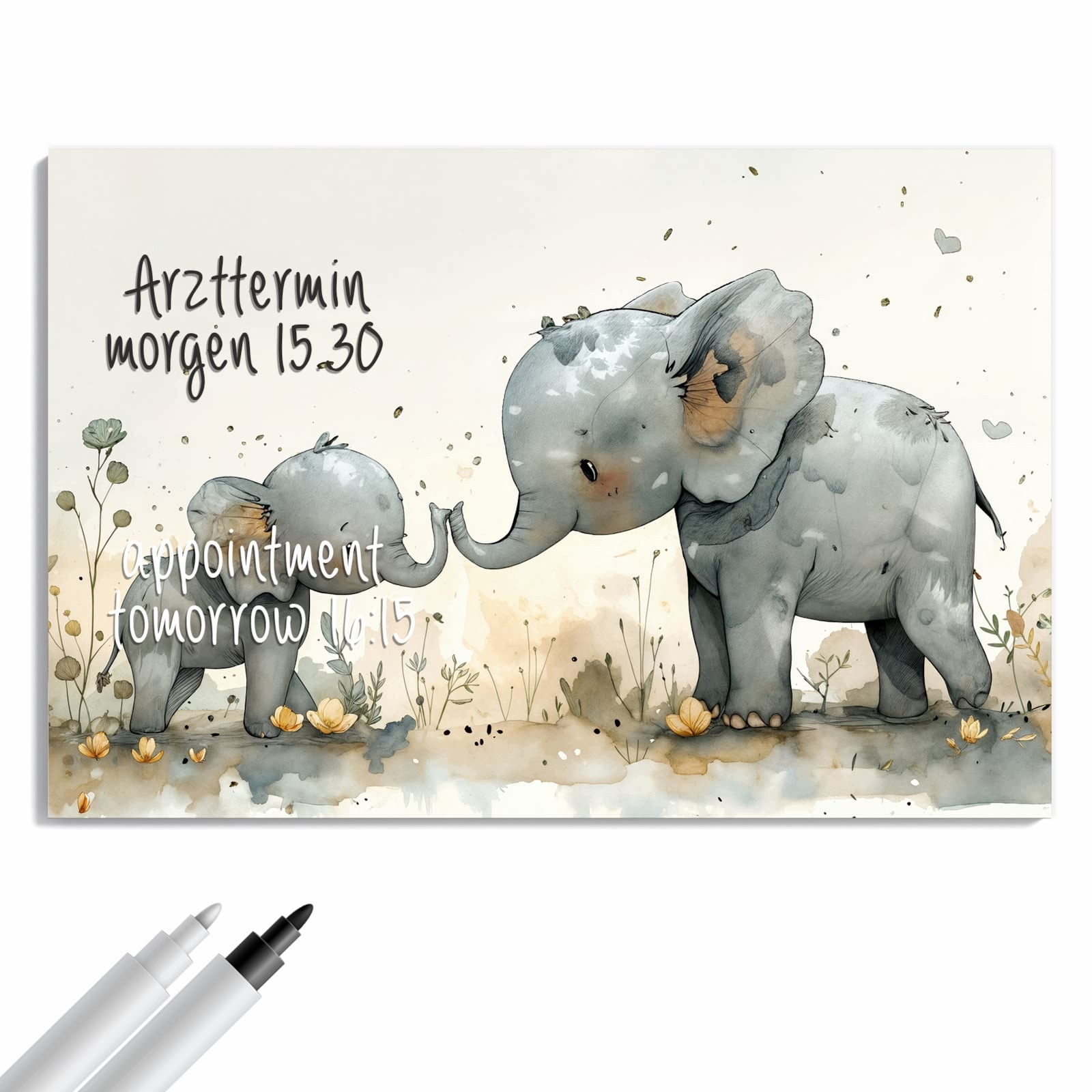 Magnetická tabule Rodzina sloni 60 × 40 cm