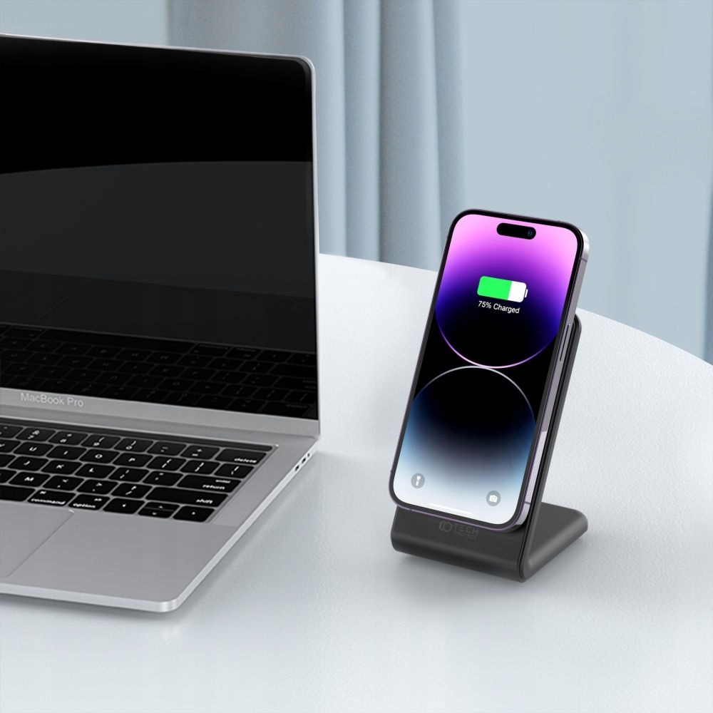 ŁADOWARKA INDUKCYJNA DO MAGSAFE NA IPHONE 12 13 14 15 - STANDBY MODE iOS17 Kolor czarny