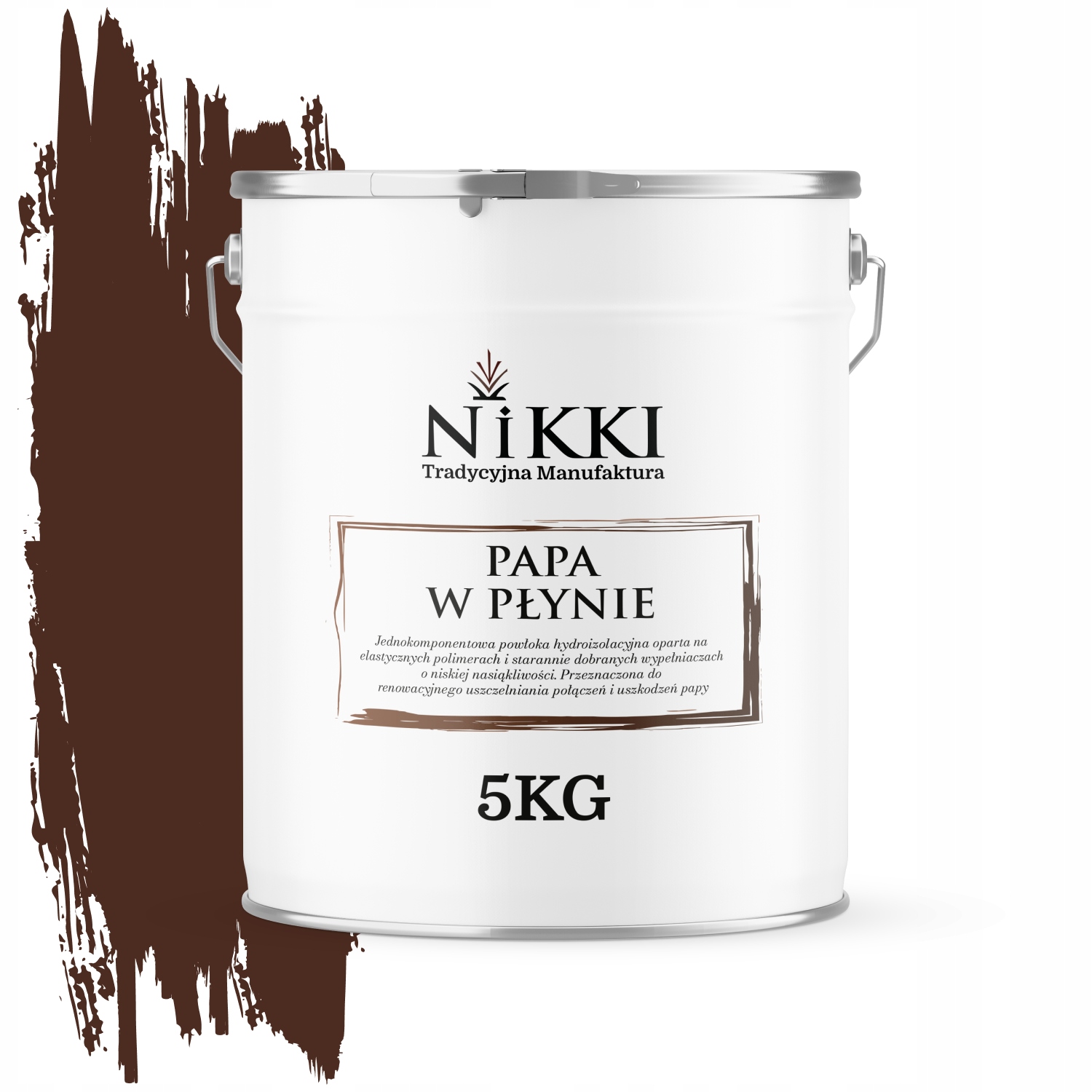 Barva Na Střechy Těsnící 5 Kg Renovační Papa Čokoládově Hnědá