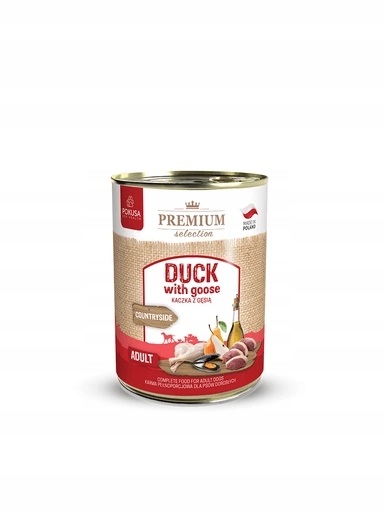 4x Pokusa Premium Selection krmivo pro psy Kachna s husou 400 g