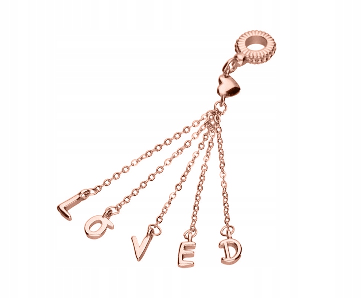 Charms Pozlacený Závěsný Loved Milovaný Písmena Písmeno L O V E D Stříbro 925