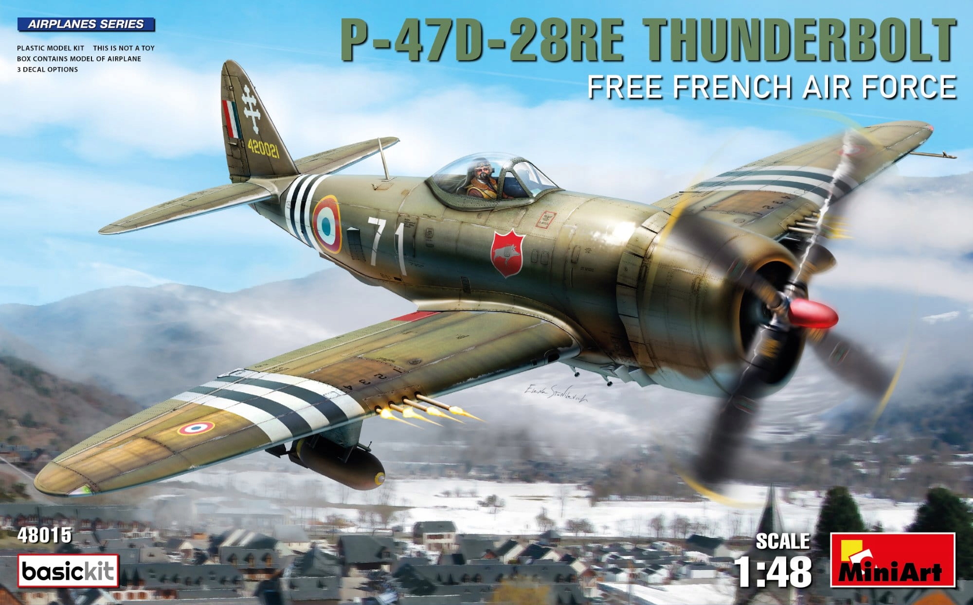 P-47d-28re Thunderbolt. Svobodné francouzské letectvo 1:35 MiniArt 48015