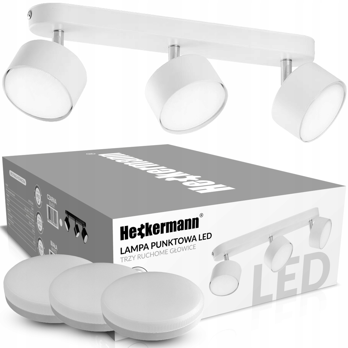 

Lampa Sufitowa 3 Punktowa Obrotowa Led Żarówki