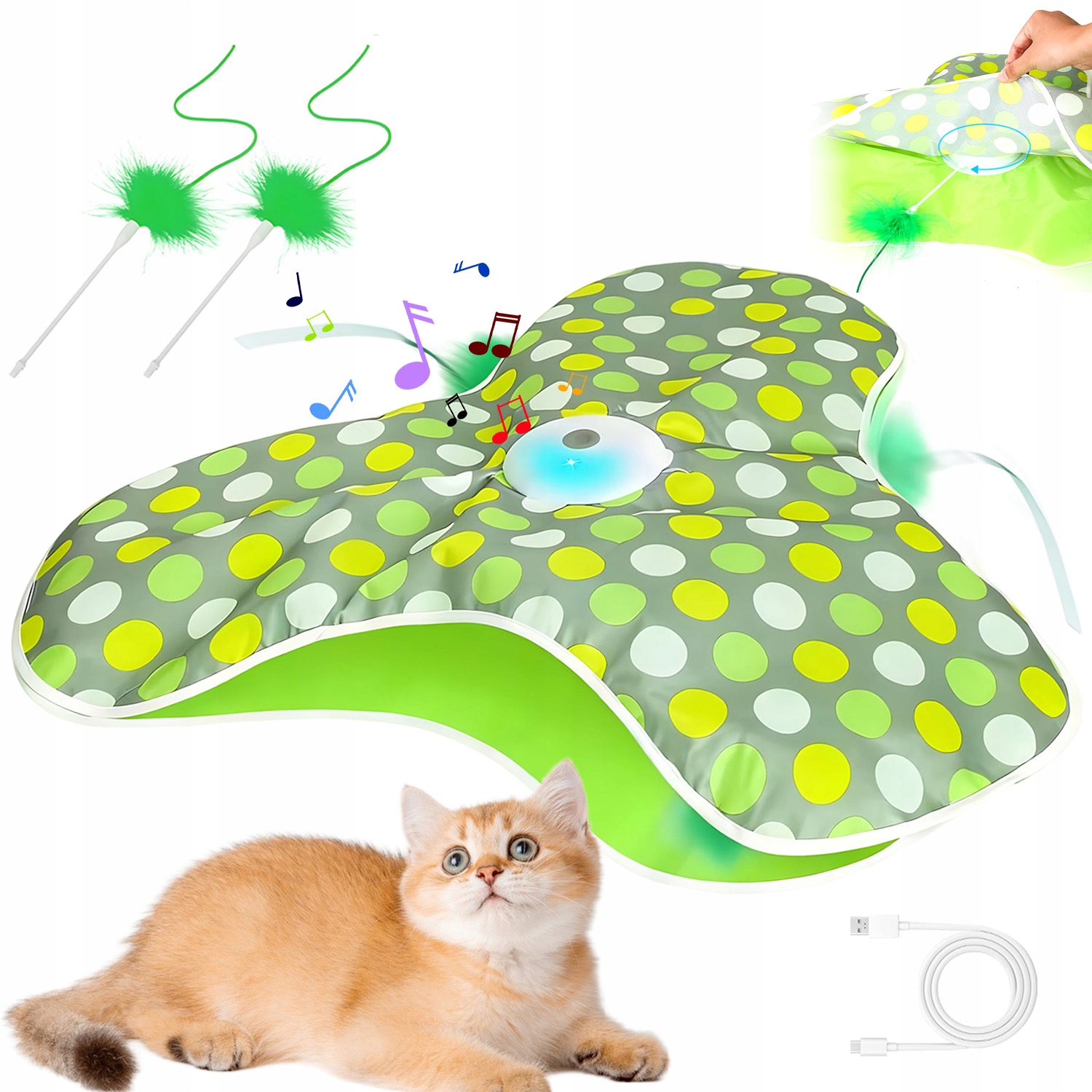 Levně Interaktivní Hračka Pro Kočky 3 Režimy Osvětlení Usb Nabíjení Univerzální
