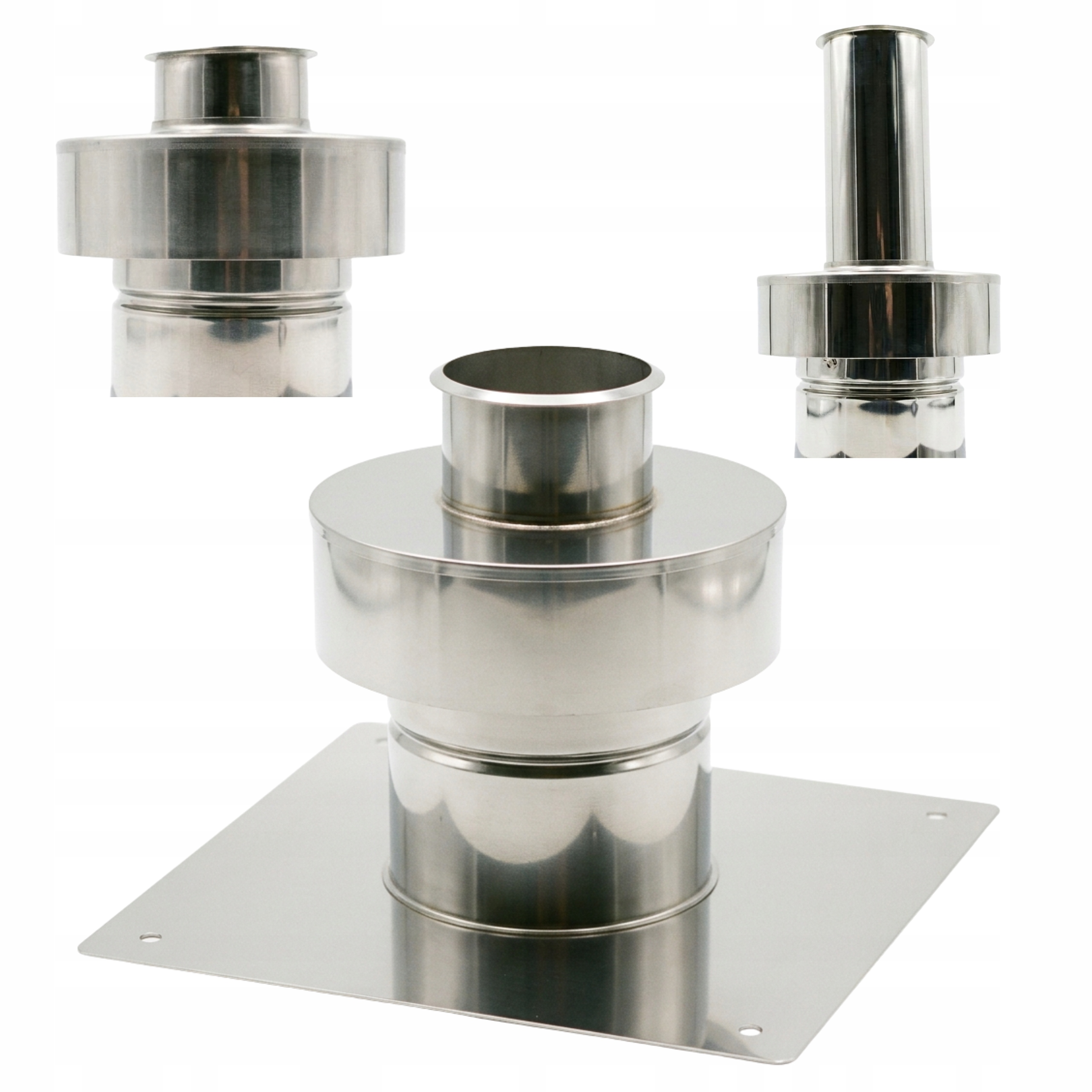 Střešní komínová deska fi80 s kondenzační dešťovou přírubou