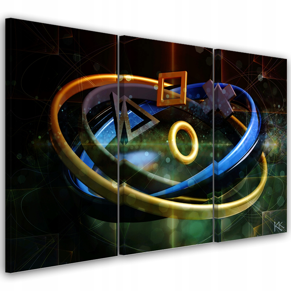 Triptychový obraz na plátne, Tlačidlá pre ovládač 150x100