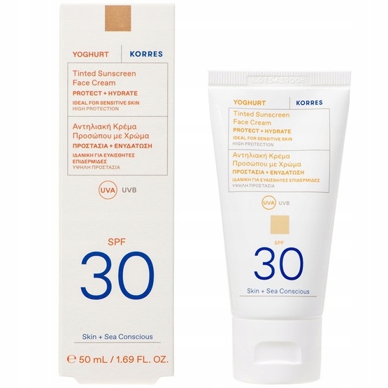 Korres Yoghurt Barvící ochranný hydratační krém s filtrem SPF30 50 ml