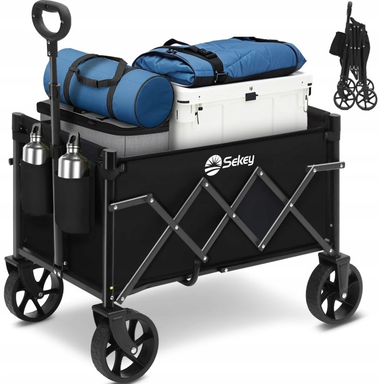 Skladací Prepravný Vozík 65 L 80 Kg Nákup Piknik Záhrada Pláž Nový