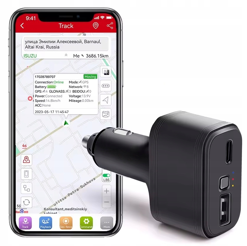Gps lokátor draVires zásuvka zapalovače diskrétní odposlech auta