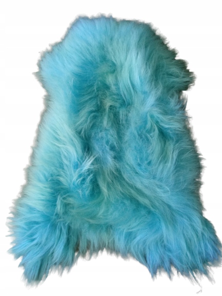 Dekoračná koža Ovčí Island Turqus 111-130 cm
