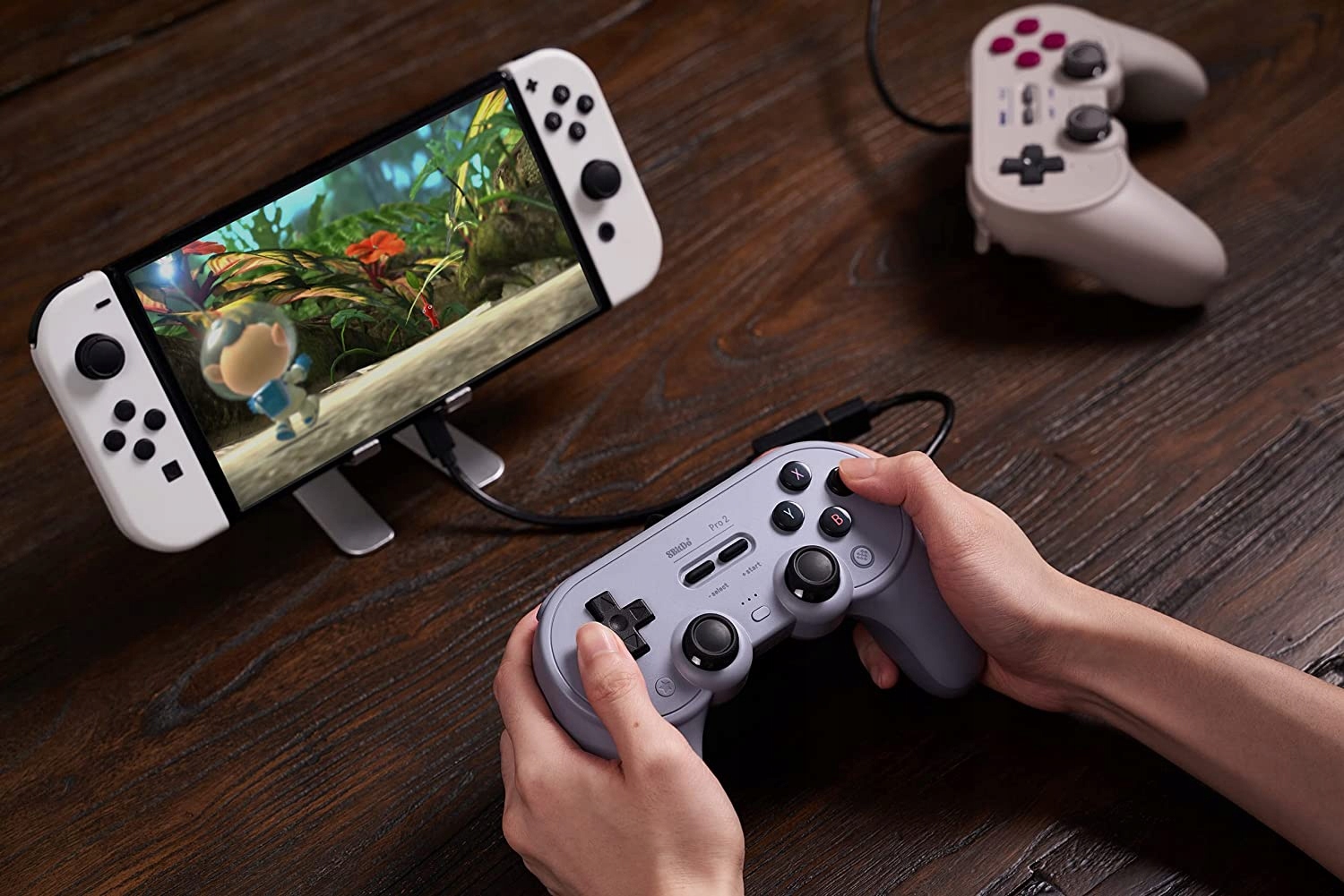 8bitdo Pro 2 Grey Pad USB PC Switch Raspberry Compatible Platforms PC Nintendo Switch Android