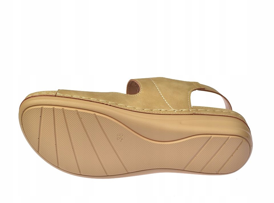 SANDAŁY DAMSKIE NA BOLĄCE PIĘTY WKŁADKA NA OSTROGI PIĘTOWE 3015 CAM r. 39 Odcień ugier