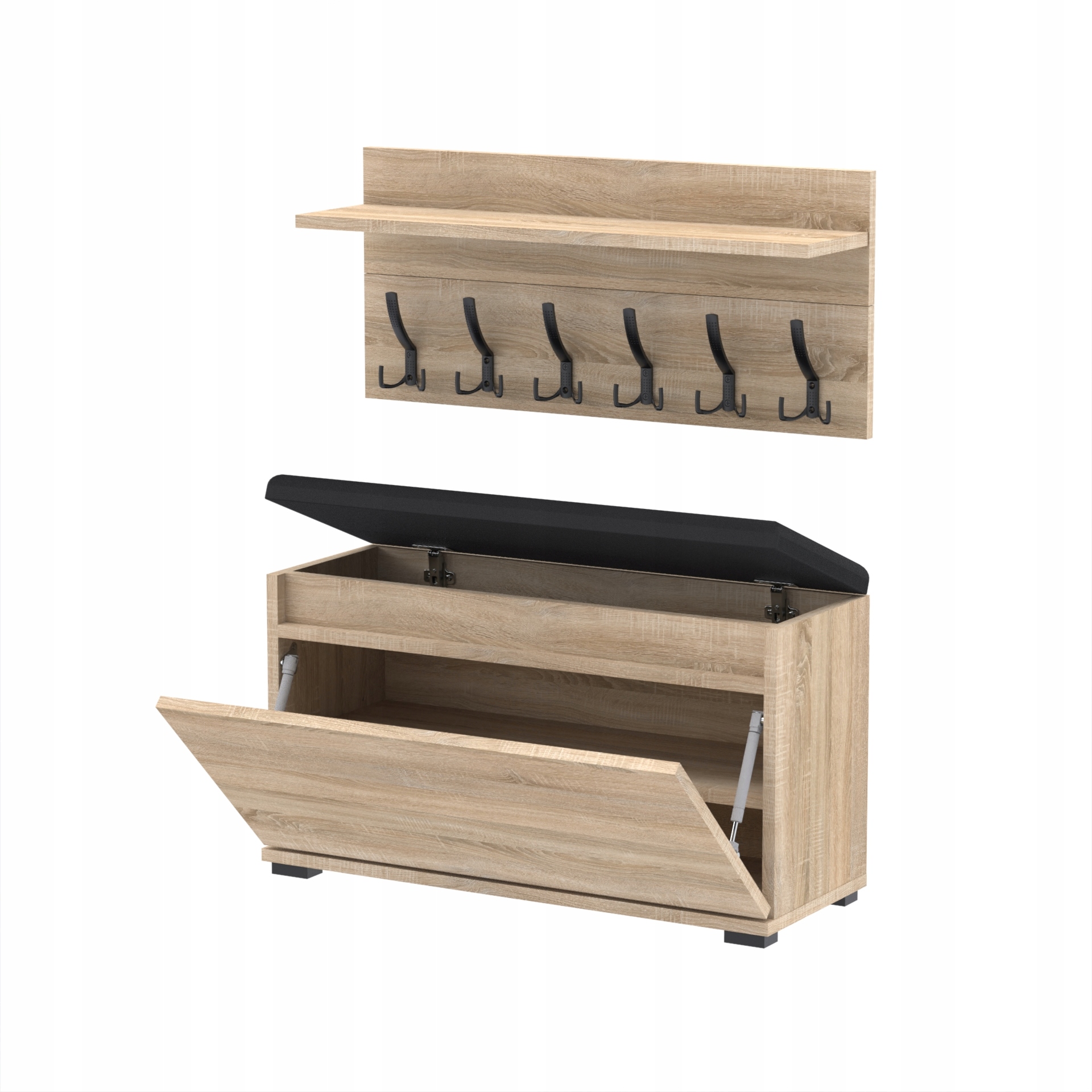 Szafka na buty z wieszakiem VB80x36WP80 N1D1 Sonoma