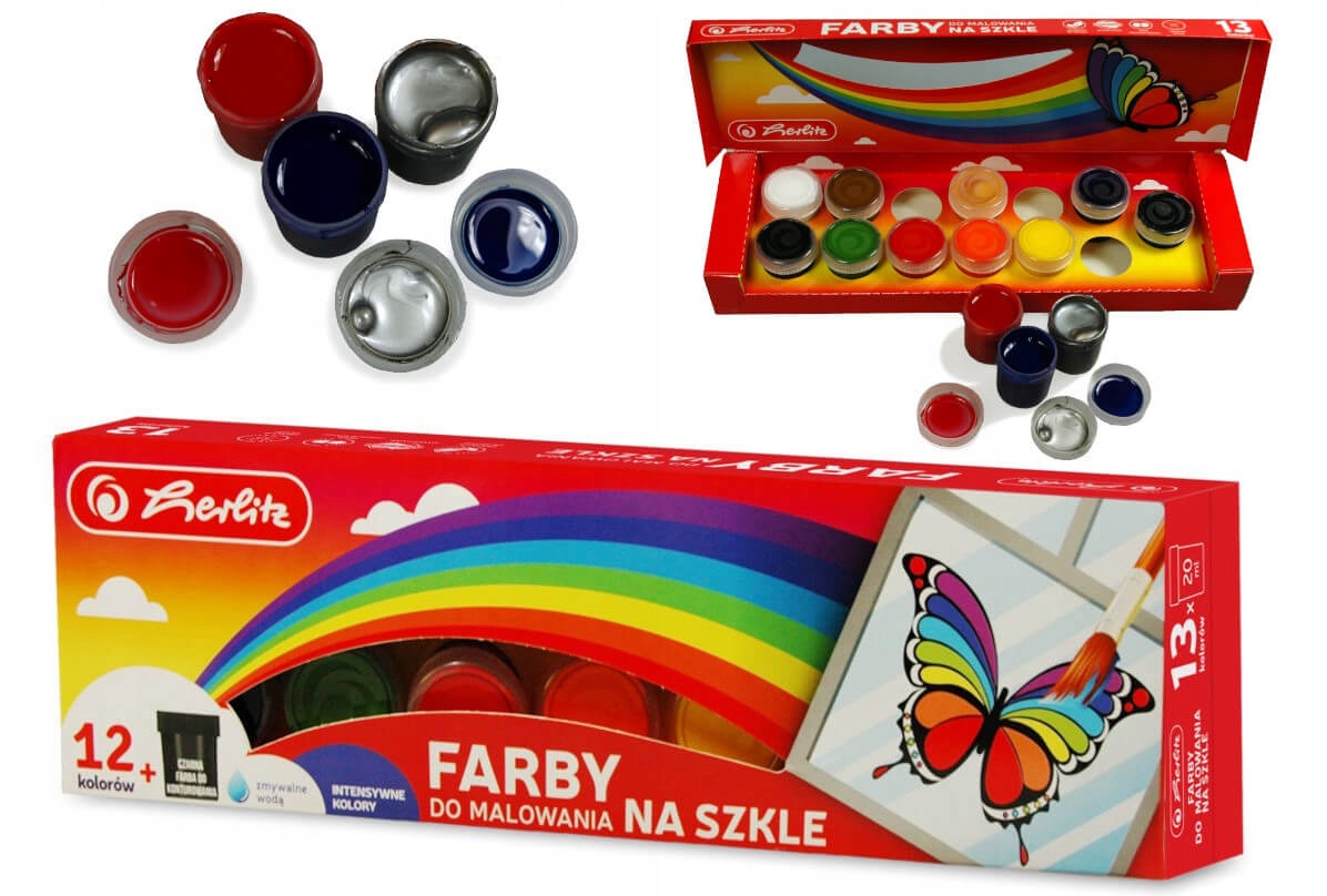 

Farby do malowania na szkle witrażowe 12k Herlitz