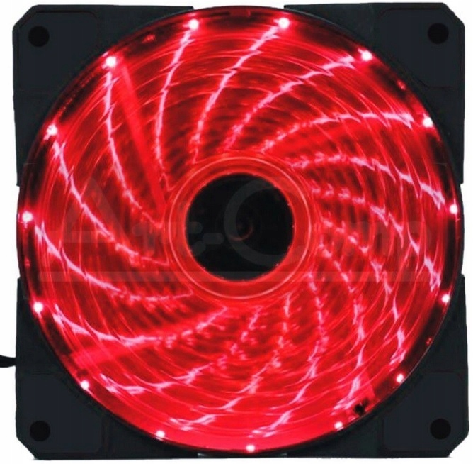 Wentylator LED GAMING 12cm 2 kolory 2pin Molex Prędkość 1100 obr./min