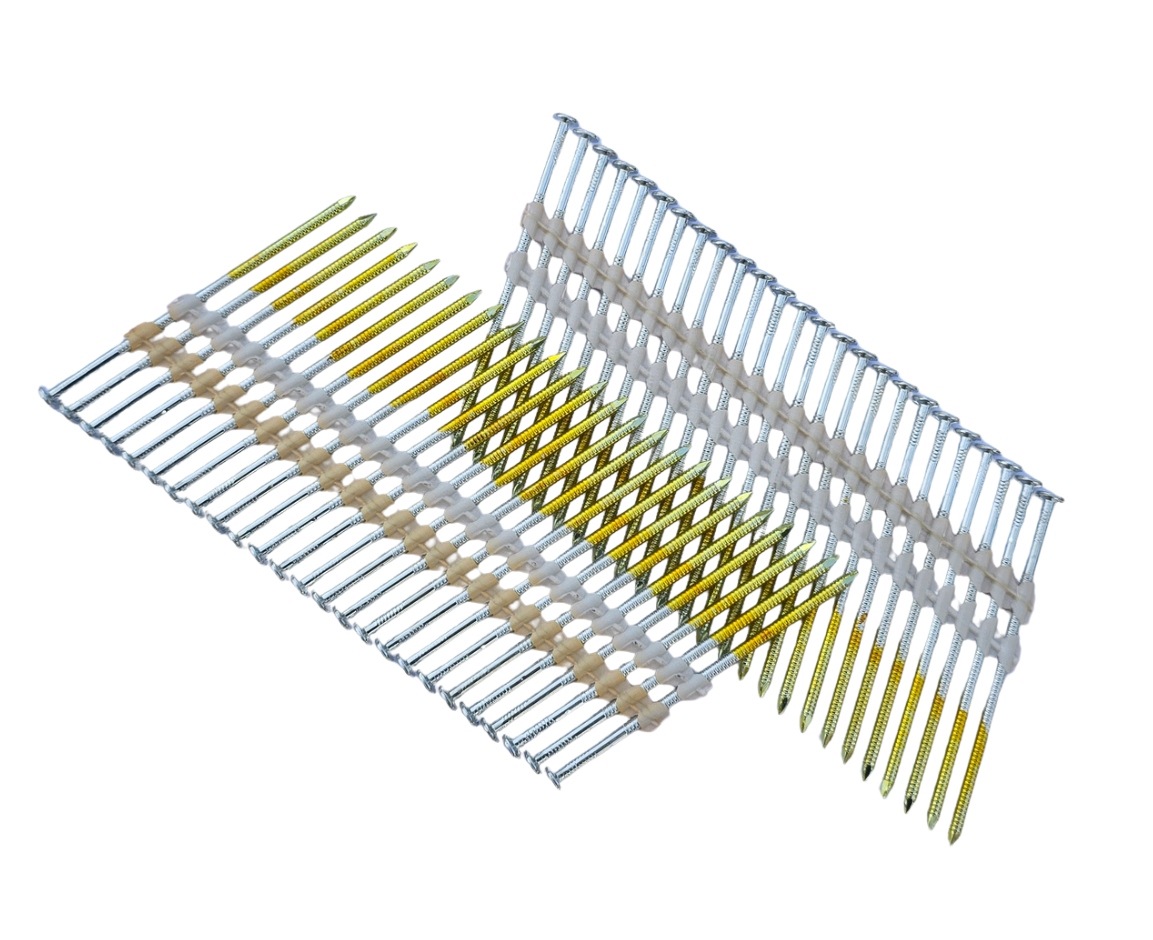 Hřebíky do hřebíkovačky spojované plastem 2,8x50mm 21° 2000ks ZnRi Op