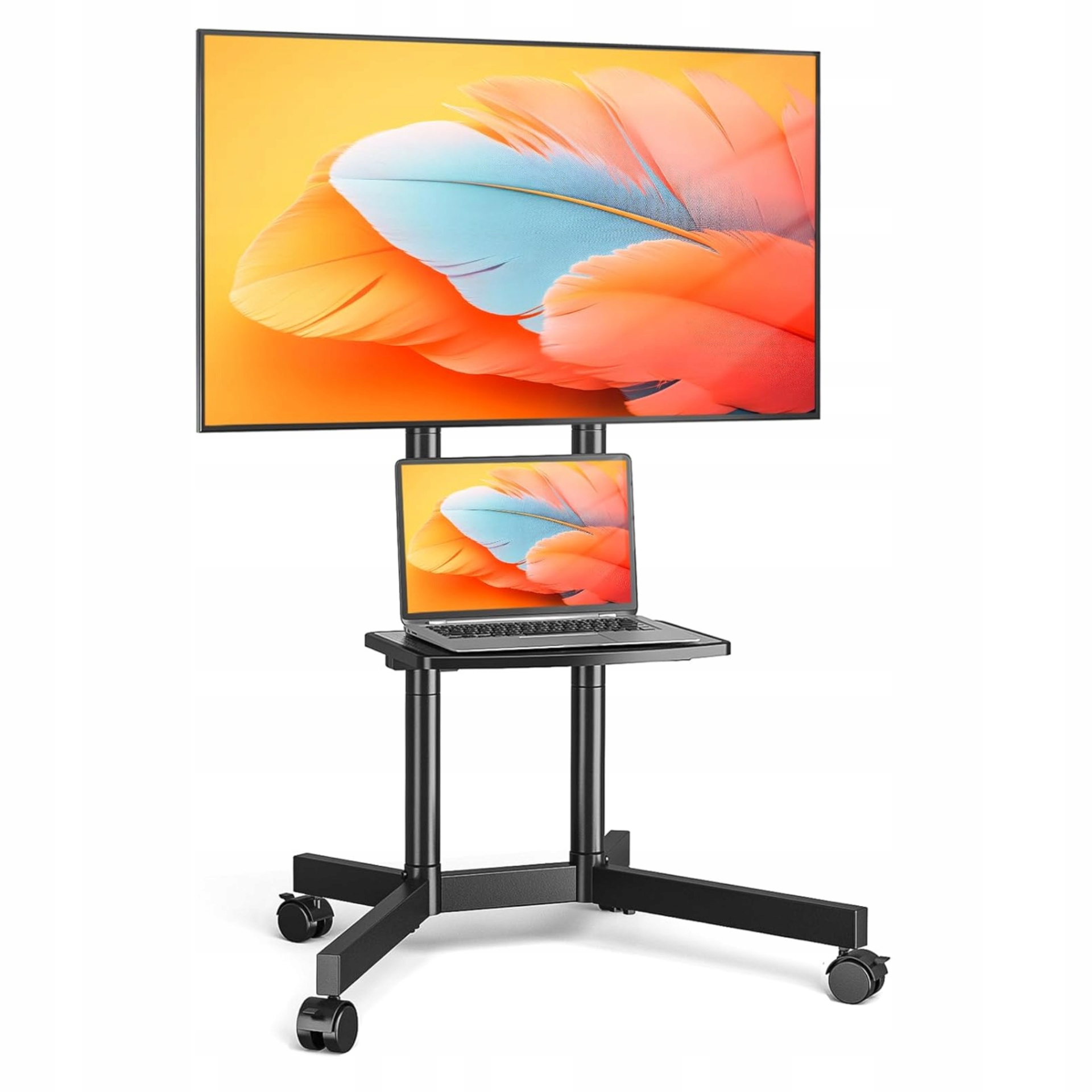 Stojak Tv mobilny na kółkach 32-75″ uchwyt pod telewizor z regulowany