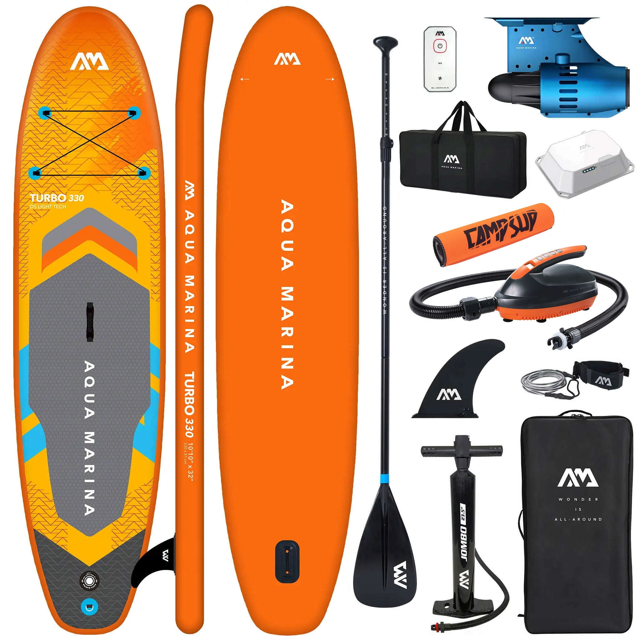 Deska Sup Aqua Marina Go Turbo 330 cm +BlueDrive S Aku +Pompka 12V +bojka