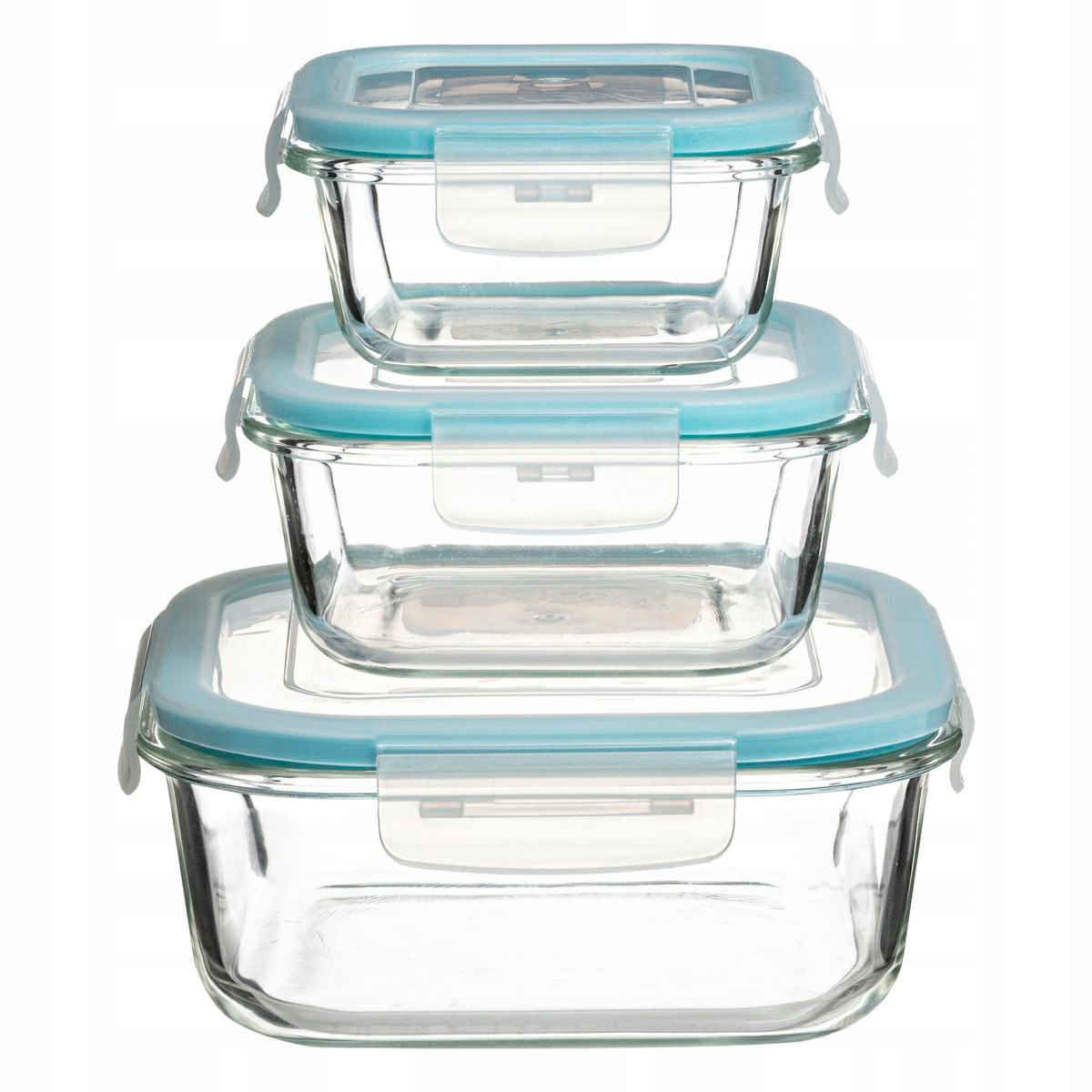 

Zestaw 3 szklanych pojemników M z przykrywką