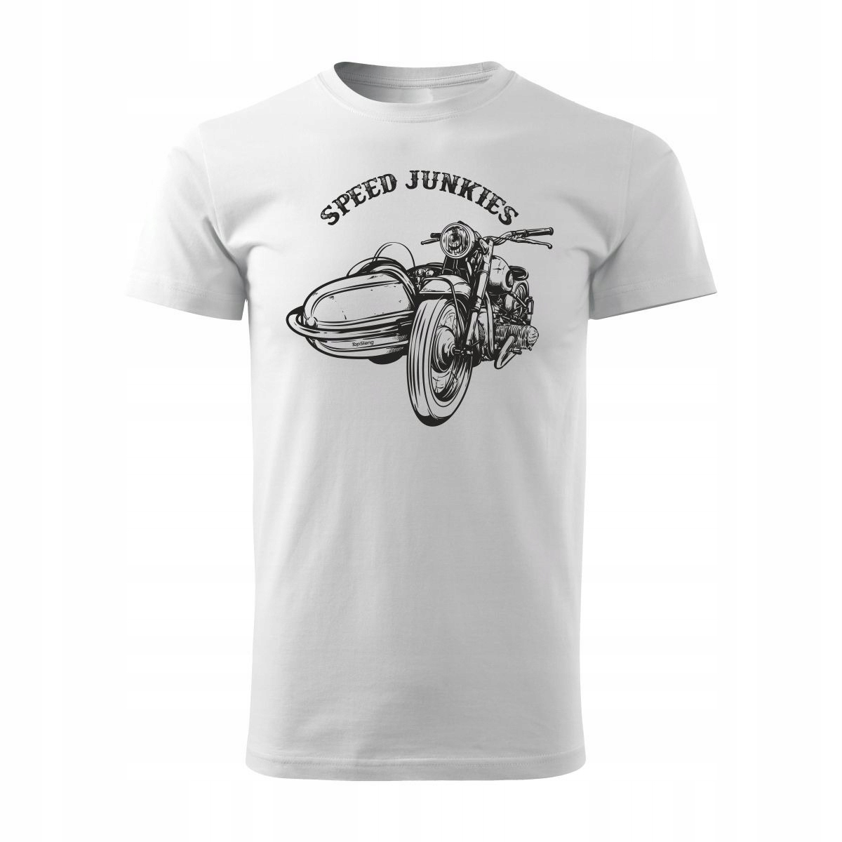 

Koszulka stary motocykl klasyk Junkies męska biała