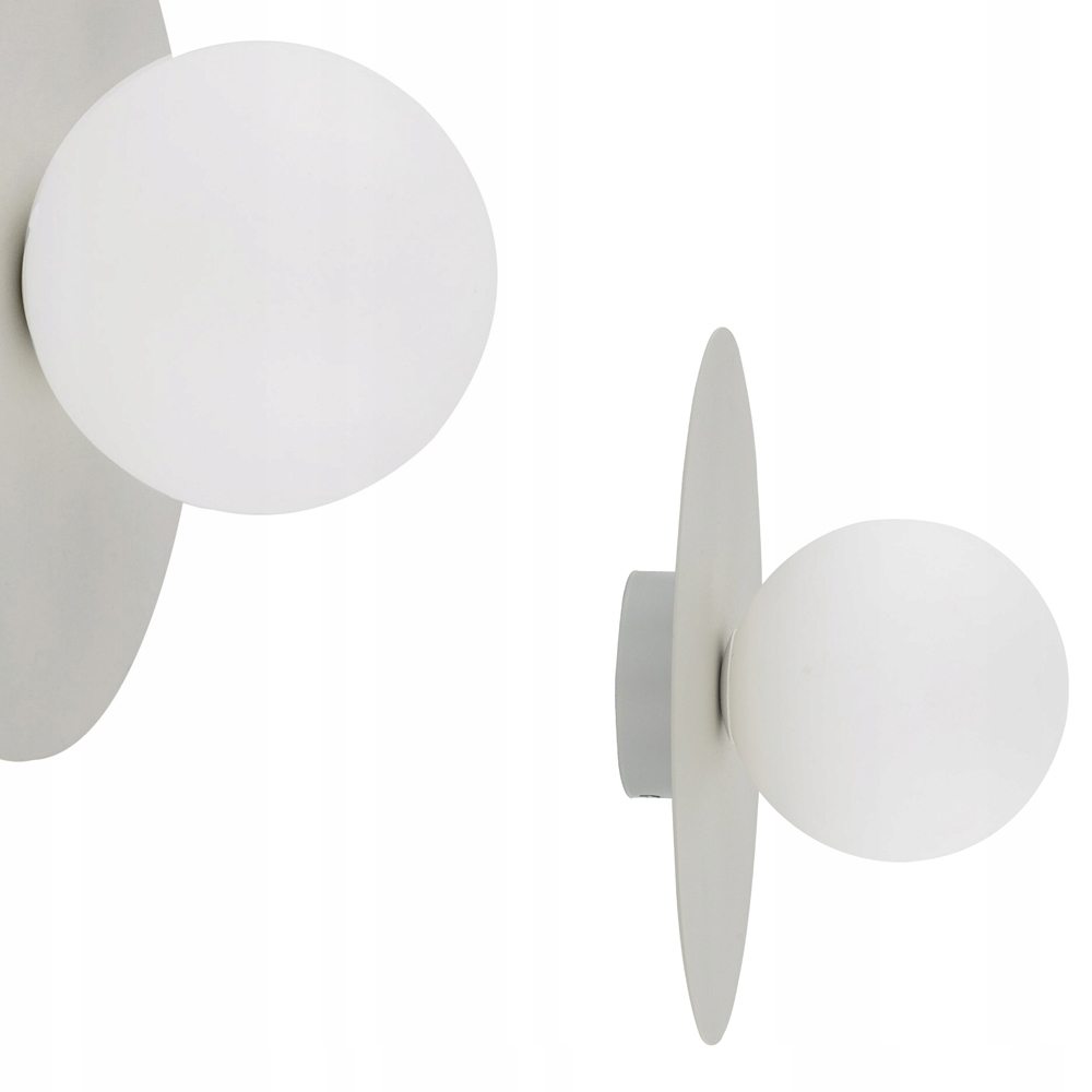 Béžová nástěnná lampa s bílou skleněnou kuličkou 1*G9 10231 do ložnice Tk Lighting