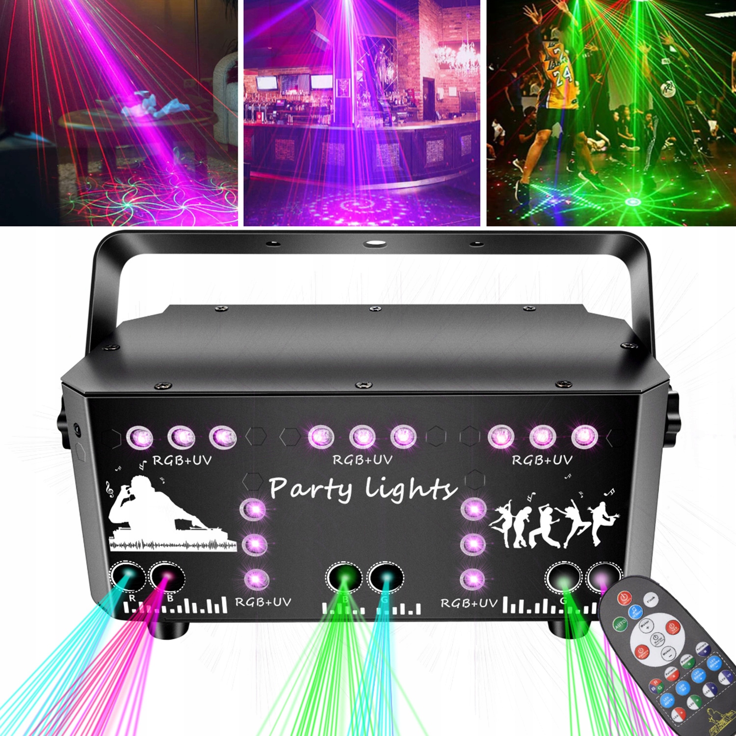 Laser Disco 21 Oči Rgb DMX Dálkové ovládání 230V