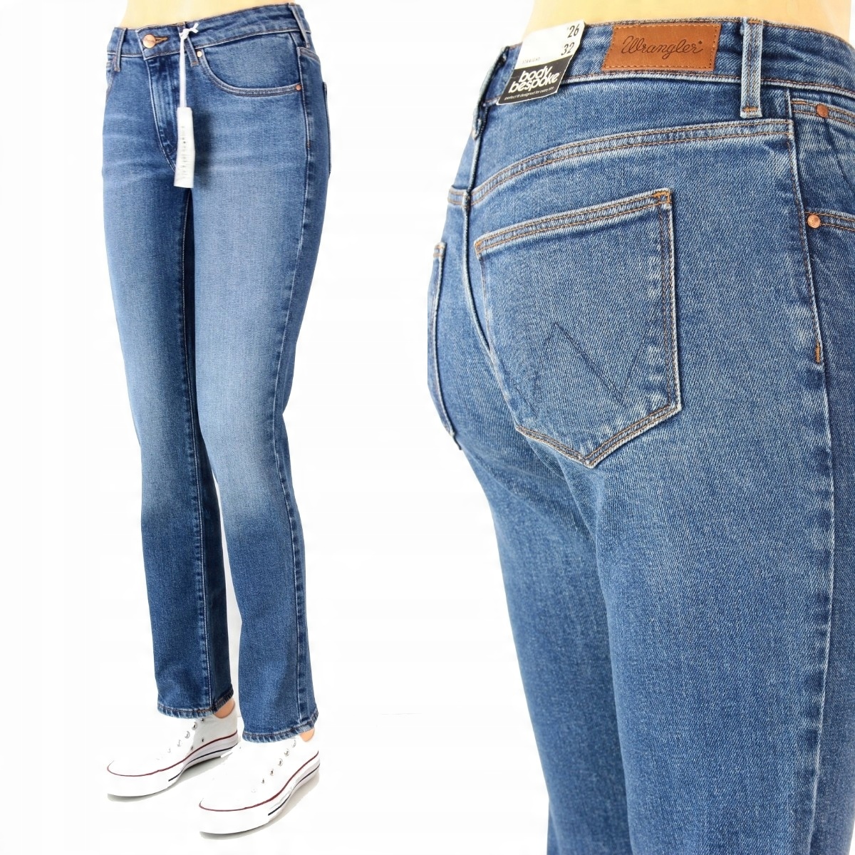 

Wrangler Straight Jeansy Proste Spodnie _ W27 L32
