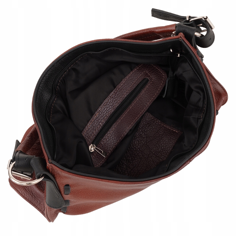 BRĄZOWA SKÓRZANA A4 TOREBKA 100% SKÓRA worek Kolor brązowy