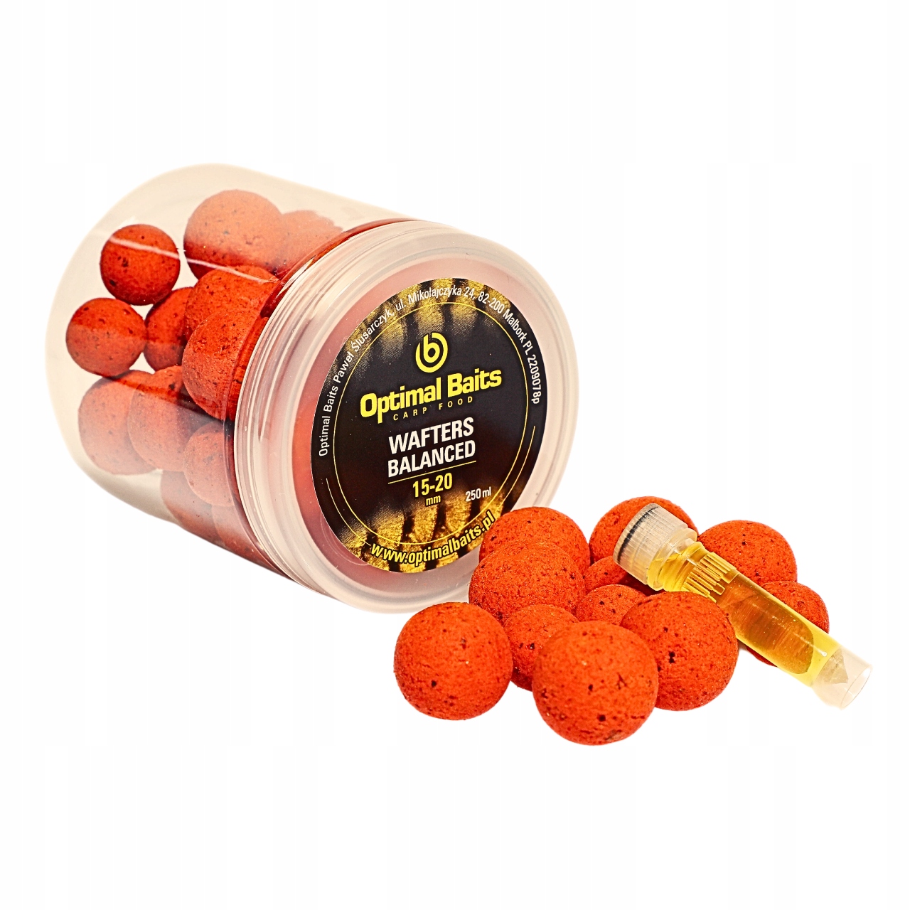Kulki Wafters Squid Orange 15-20mm przynęta Kulki proteinowe Optimal Baits