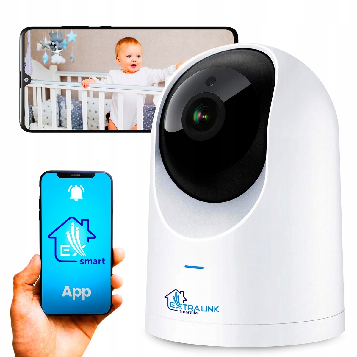 Extralink Smart Life HomeEye Ip kamera Ptz, Wi-Fi, 2.5K, 4MP, Pestúnka