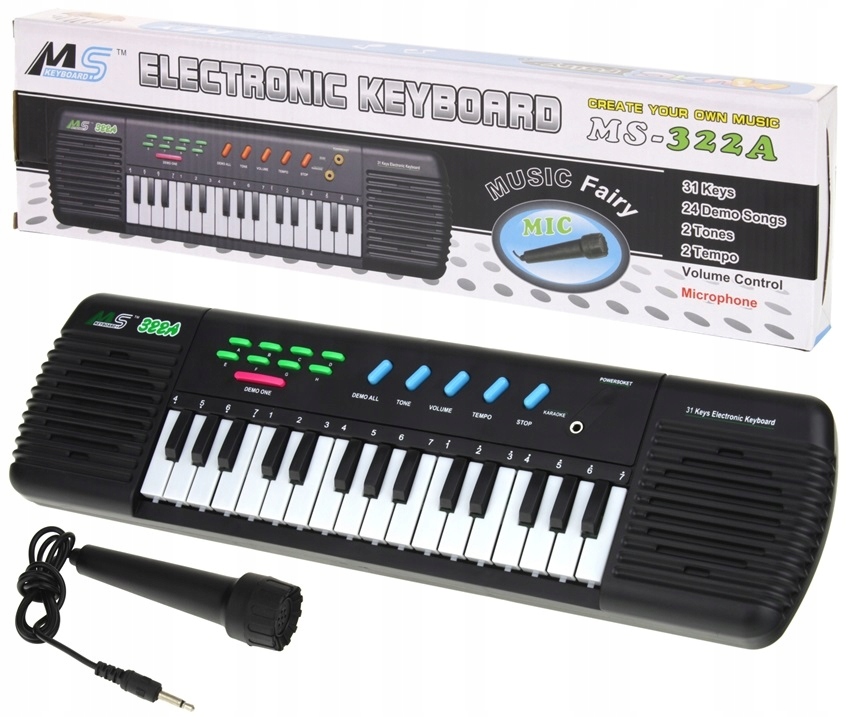 

Keyboard Organy Pianinko z Mikrofonem dla Dzieci