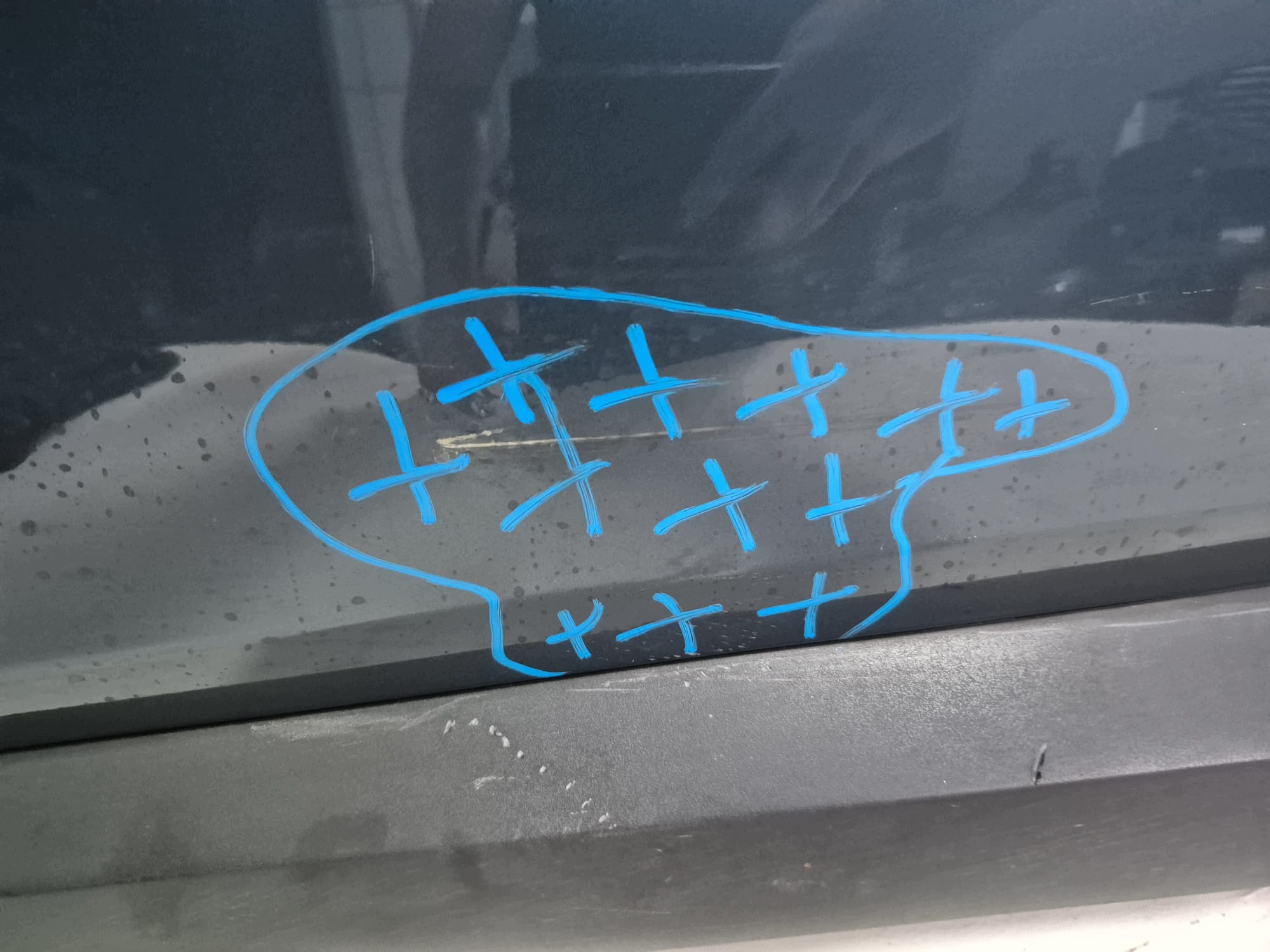 HYUNDAI TUCSON IV 20- door left front front moulding for door