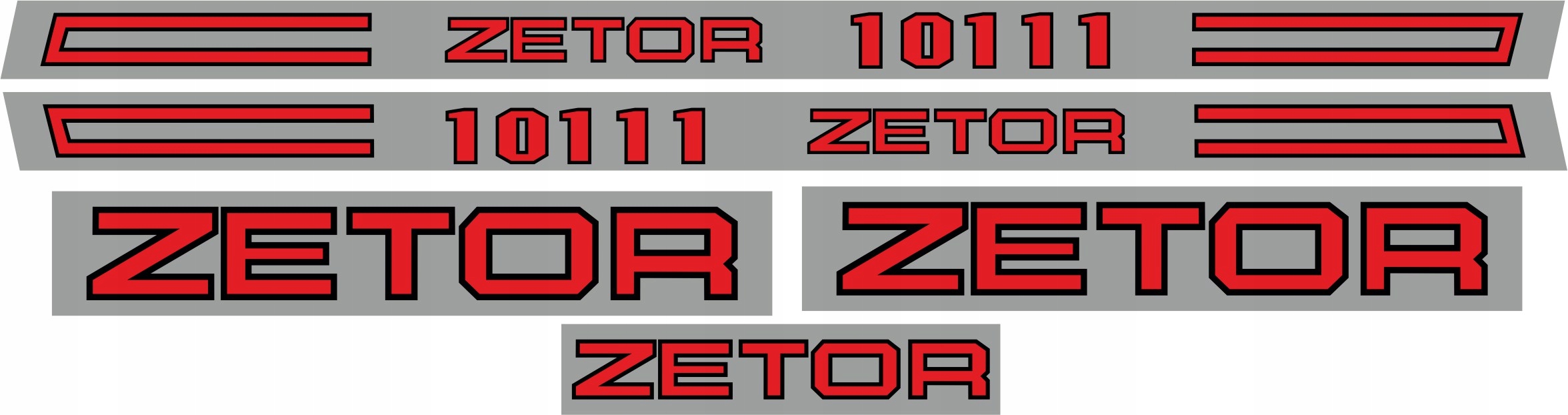 NAKLEJKI ZETOR 10111 LAMINOWANE KOMPLET BOKI DACH