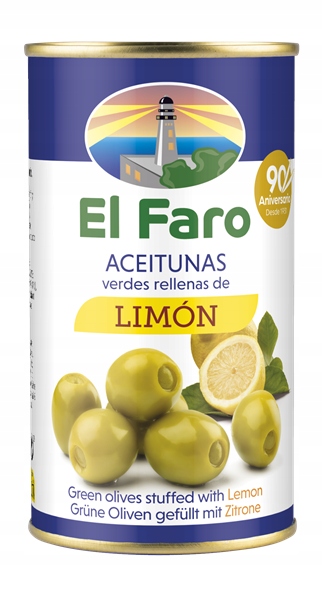 Levně Zelené olivy plněné citronem 350 g El Faro