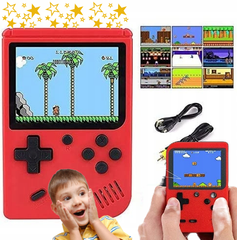 Przenośna Mini Konsola Retro 400 Gier Gameboy Gra Mała Kieszonkowa Mario