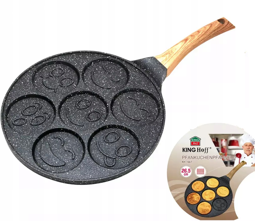

Patelnia do Jajek i Placuszków Granitowa 26.5cm