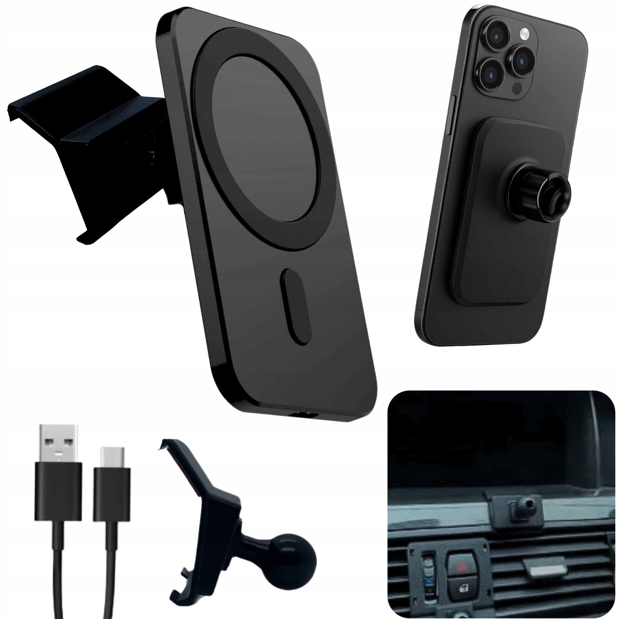 Dedykowany Uchwyt Na Telefon Bmw 5 Seria 2011-2017 Magsafe Adapter Kokpit