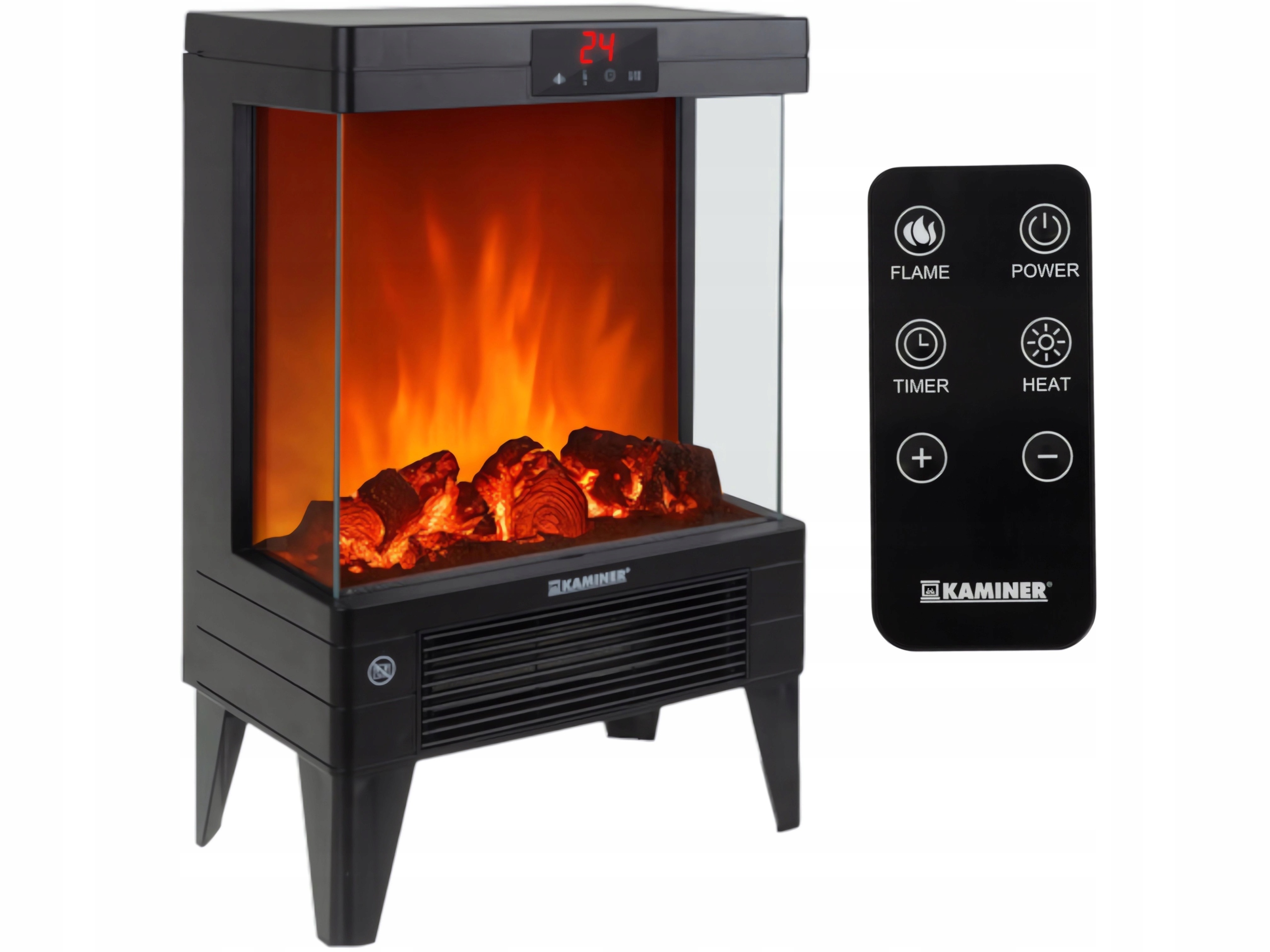 Kaminer 26400 Elektrická krbová kamna s funkcí vytápění, 2000W