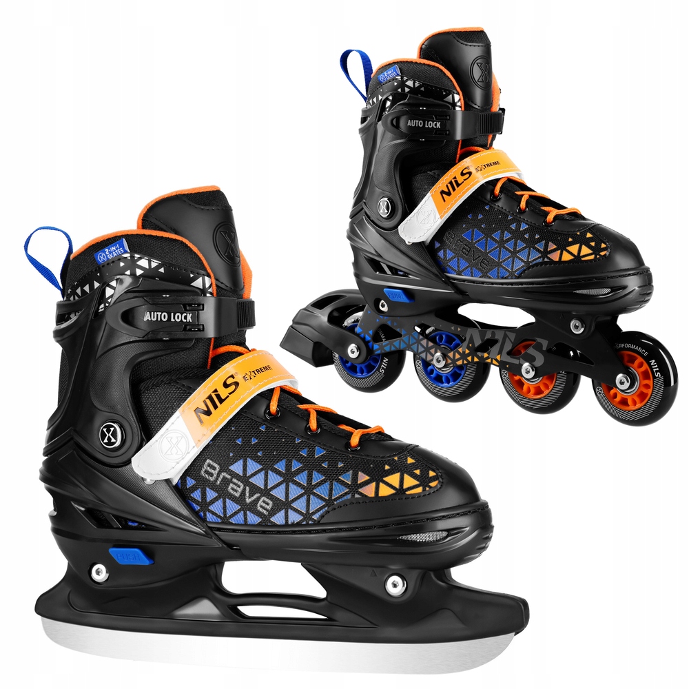 2w1 Łyżworolki Rolki Łyżwy Hokejowe Regulowane Dla Chłopca Nils 29-33