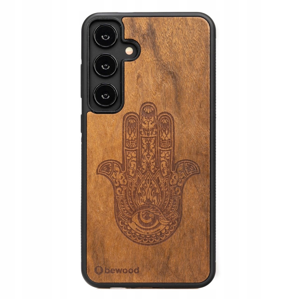 Dřevěné Pouzdro Bewood pro Samsung Galaxy S24 Plus Hamsa Imbuia